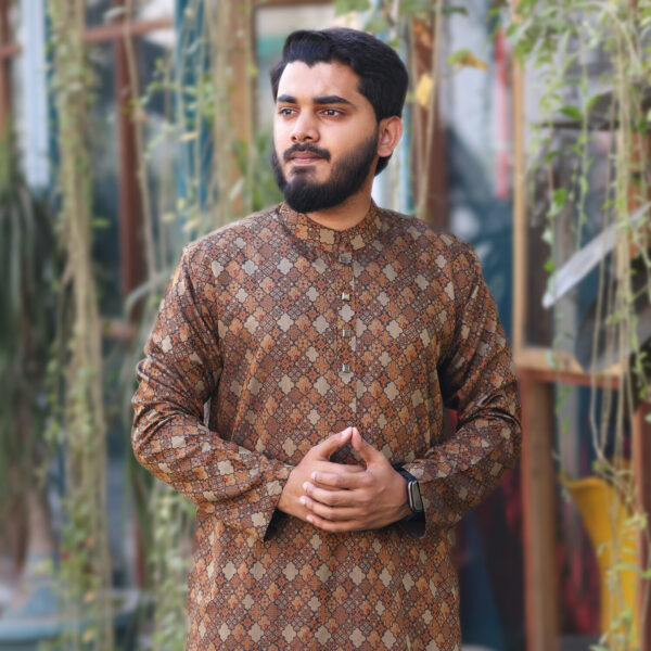 Jacquard Print Panjabi-105
