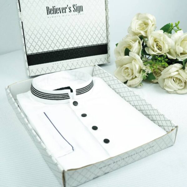 Embroideried Soft Panjabi - White
