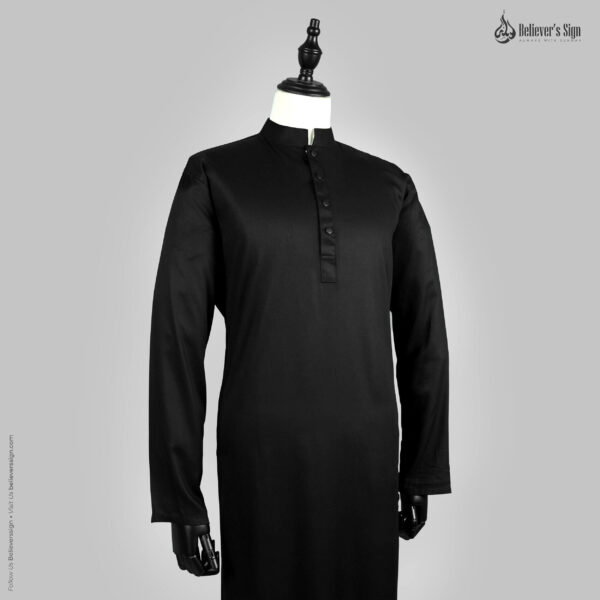 Soft Panjabi Black & White Combo + 10 Pcs Attar (Free!) - Image 2